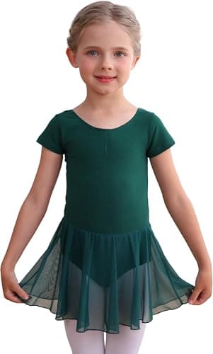 MdnMd Girls' Ballet Leotards with Skirt for Toddlers