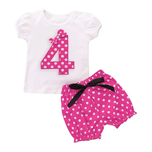 ODASDO Baby Girl Toddler Kids Birthday Party Outfit