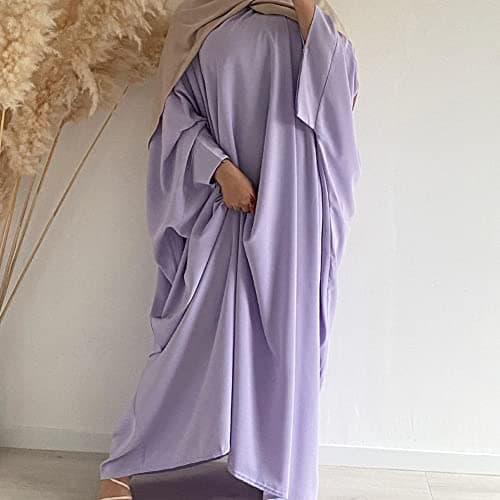 IWEMEK Women's Muslim One-Piece Ramadan Abaya Dress