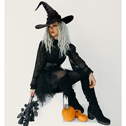 DOOVID Halloween Witch Hat for Cosplay Accessories