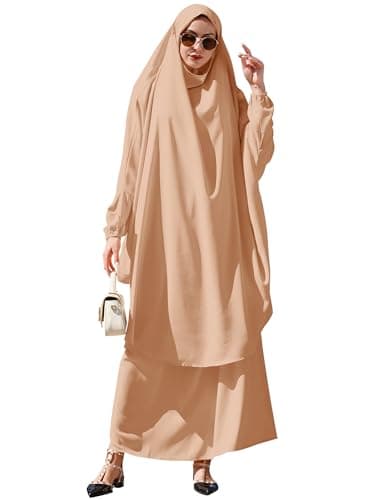 IWEMEK Muslim Women's Chiffon Abaya Dress Set