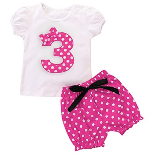 ODASDO Baby Girl Toddler Kids Birthday Party Outfit