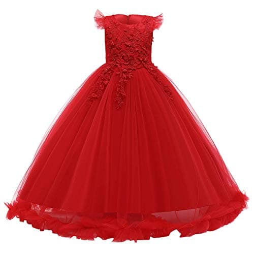 ODASDO Flower Girl Long Dress for Wedding Bridesmaid Pageant
