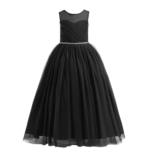Glamulice Long A-Line Maxi Flower Girl Holiday Dress