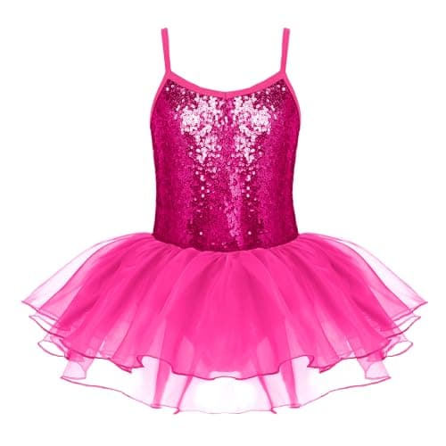 Zaclotre Sparkly Ballet Tutu Dress for Little Girls