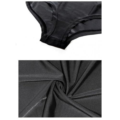 ZYMOZYM Women Black Asymmetrical Lotus Dance Skirt with Underwear