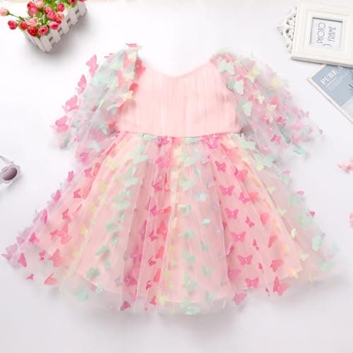 Girls' Butterfly Tulle Dress for Special Occasions