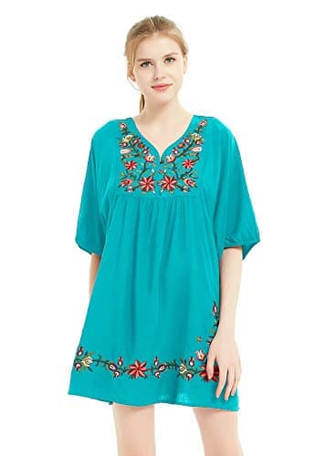 Bohemian Embroidered Dress for Women