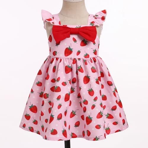 ODASDO Princess Bowknot Dress for Toddler Girls Weddings Summer Casual