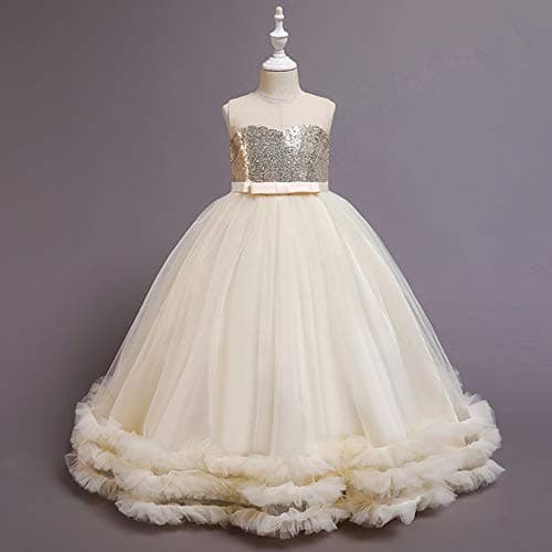 Little Girl Shiny Sequin Tulle Princess Dress