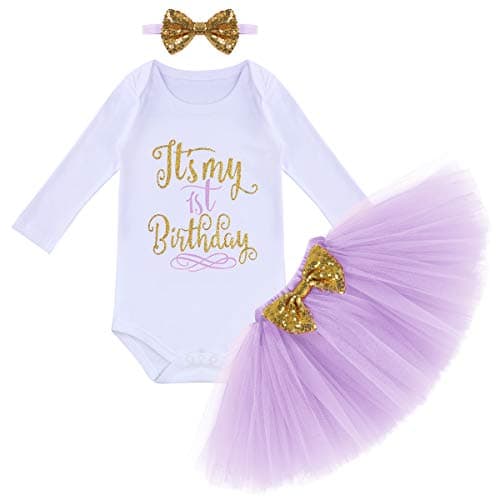Baby Girl's 1st 2nd Birthday Cake Smash Outfit Set