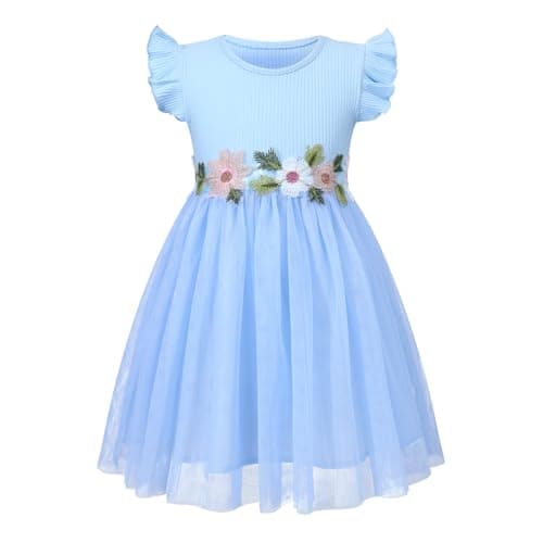 HILEELANG Little Flower Girl Tutu Dress for Easter & Birthday PARTIES