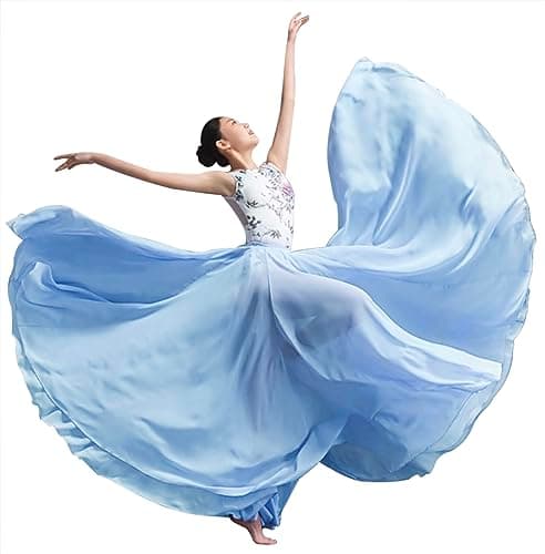 Z&X Women's Gradient Chiffon Dance Skirt for Modern Ballet Performance