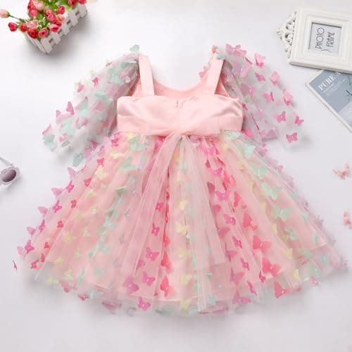 Girls' Butterfly Tulle Dress for Special Occasions