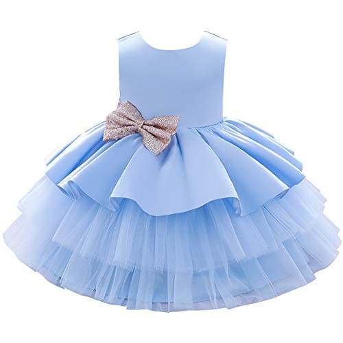 Baby Girls First Birthday Outfit Princess Satin Dress