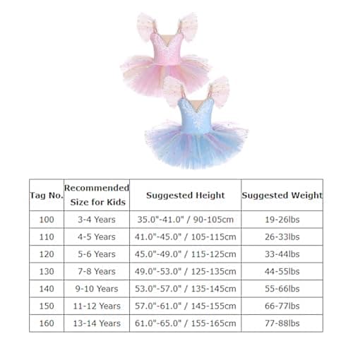 Girls Ballet Leotard Dress with Tutu for Swan Lake Dance Performance
