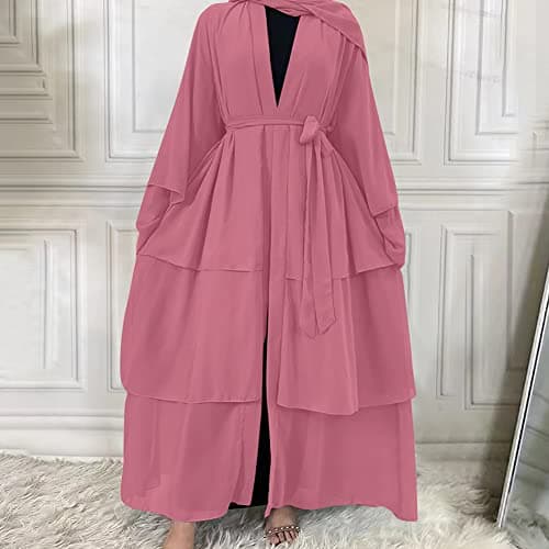 Women Muslim Abaya Maxi Dress with Hijab