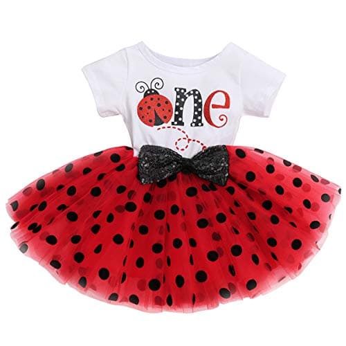 IBTOM CASTLE Polka Dots Sequin Tutu Dress for Baby Girls BirthdayCake Smash Photo Shoot