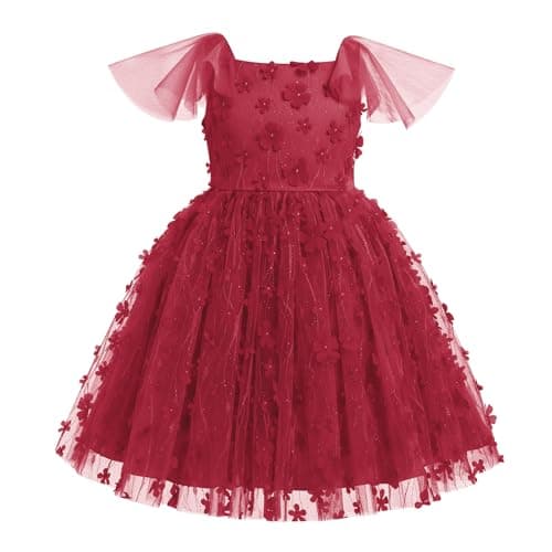 Girl's 3D Flower Princess Tutu Dress