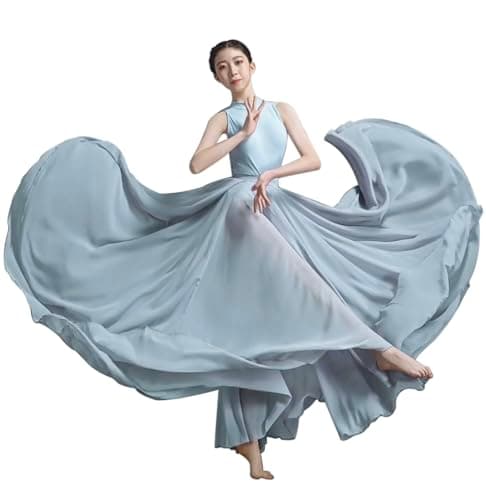 Z&X Women's Gradient Chiffon Dance Skirt for Modern Ballet Performance