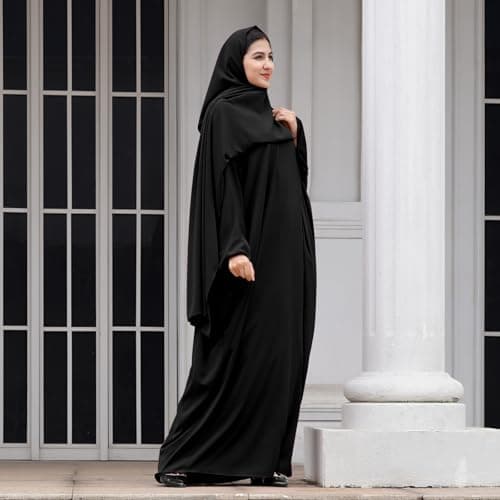 Abayas for Muslim Women - One-Piece Long Sleeve Islamic Prayer Dress