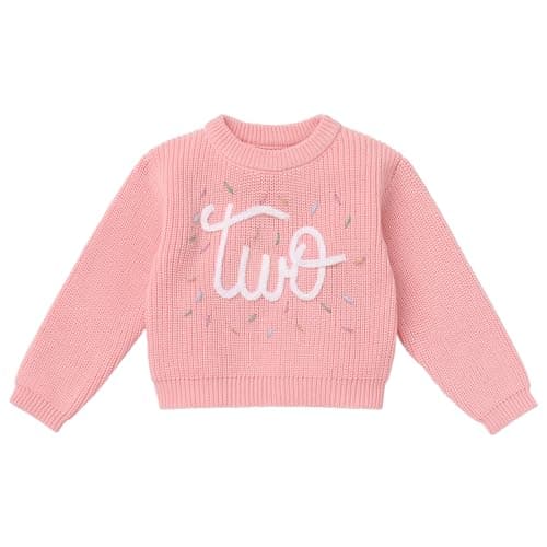 IDOPIP Toddler Girls' BohoEmbroidery Sweatshirt Outfit Fall Winter