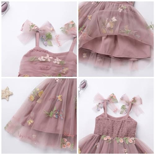 IBTOM CASTLE Toddler Flower Backless Tutu Dress for Girls Party & Cake Smash Birthday