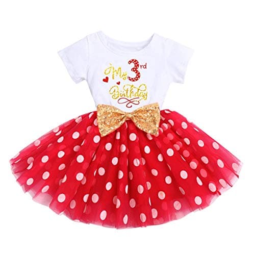 IBTOM CASTLE Polka Dots Sequin Tutu Dress for Baby Girls BirthdayCake Smash Photo Shoot