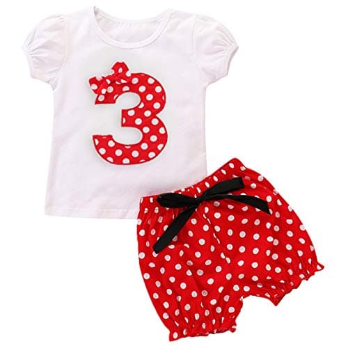 ODASDO Baby Girl Toddler Kids Birthday Party Outfit