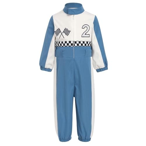 ODASDO Baby Boys & Girls Race Car Driver Jumpsuit 1st & 2nd Birthday Outfits