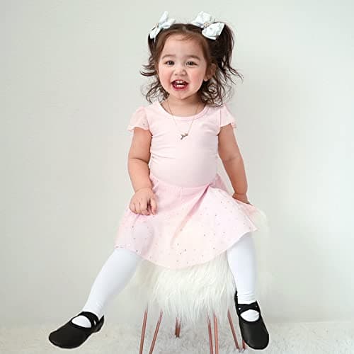 Pink Ruffle Sleeve Ballet Outfit for Toddler Girls