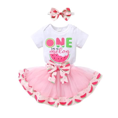 YOUNGER TREE Shiny Printed Sequin Bowknot Tutu Dress for Newborn Baby Girls' 1st Birthday