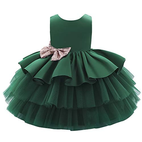 Baby Girls First Birthday Outfit Princess Satin Dress