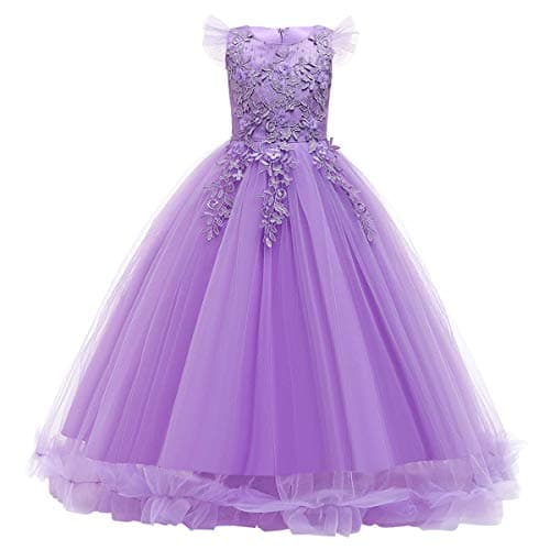 ODASDO Flower Girl Long Dress for Wedding Bridesmaid Pageant