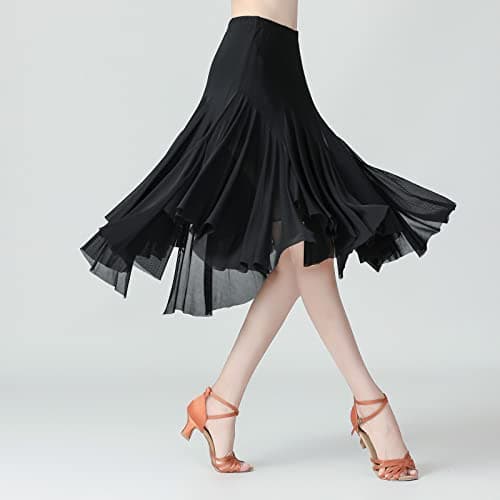 ODASDO Women's Ballroom Dance Skirt for Latin & Swing