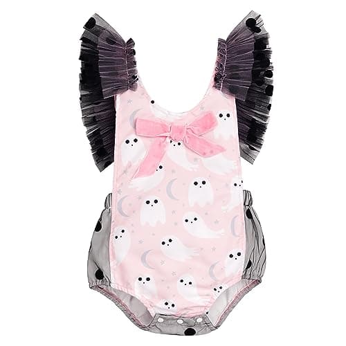 Floral Lace Ruffle Sleeve Backless Baby Girl Romper Dress Outfit