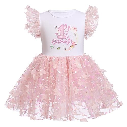 Newborn Infant Baby Girl Birthday Party Dress Romper