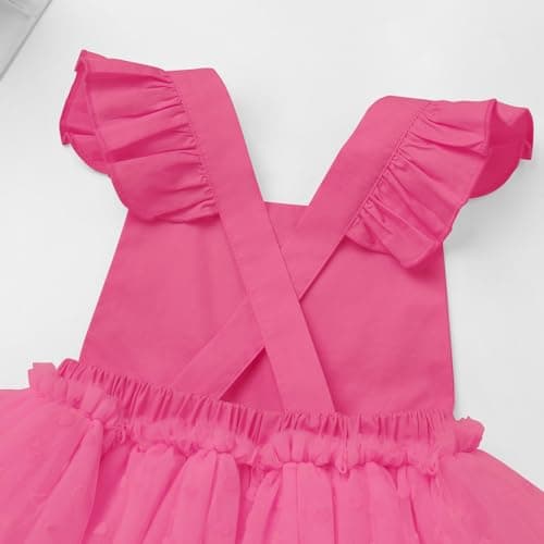 ODASDO Baby Girl First Birthday Cake Smash Tutu Romper with Tiara Headband