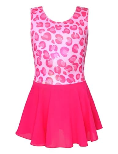 Nokecina Girls' Sparkle Ballet Leotard with Skirt & Dance Dress