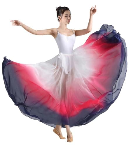 Z&X Women's Gradient Chiffon Dance Skirt for Modern Ballet Performance