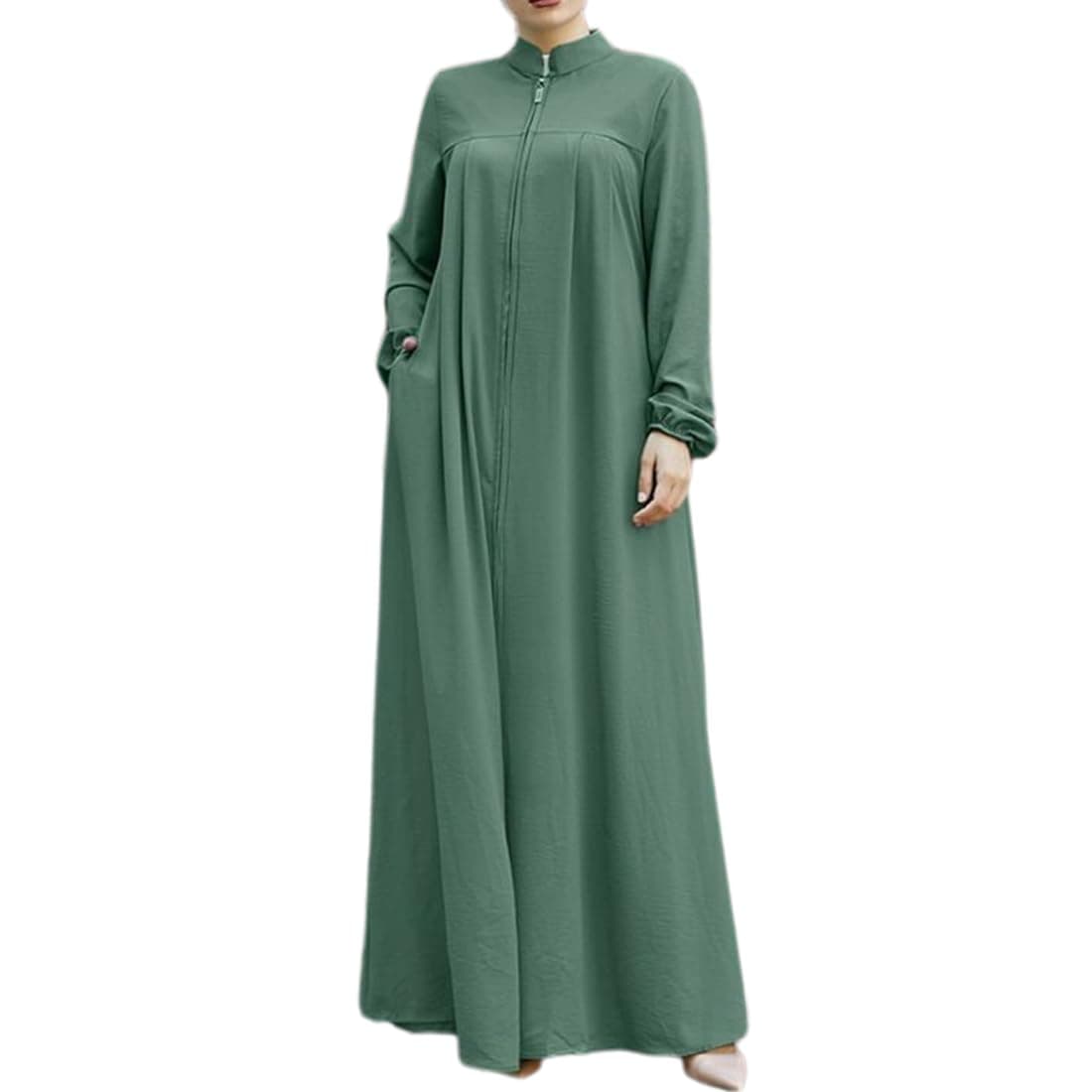 Zippered Abaya Islamic Prayer Clothes for Women