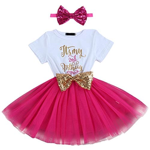 Baby Girl 1st/2nd Birthday Dress & Headband Set