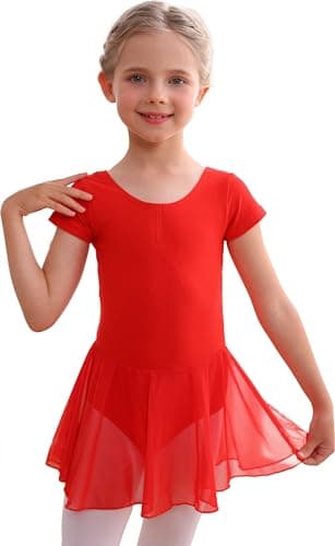 MdnMd Girls' Ballet Leotards with Skirt for Toddlers