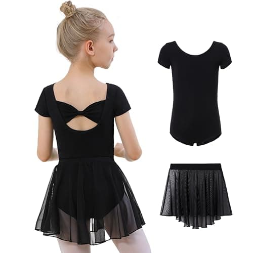 DIPUG Girls' Ballet Leotards with Removable Skirt & Toddler Dance Dress