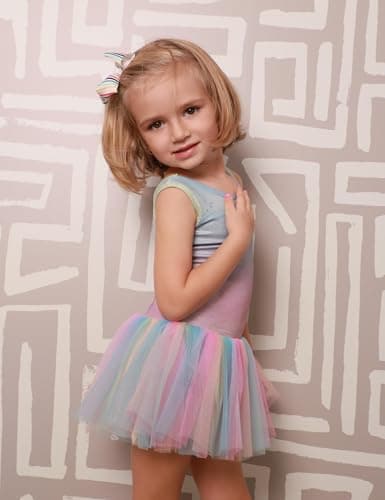 Zaclotre Sparkly Ballet Leotard Tutu Dance Costume for Girls