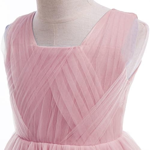 DPKM Formal Wedding Dress for Flower Girls Tulle Party Bridesmaids