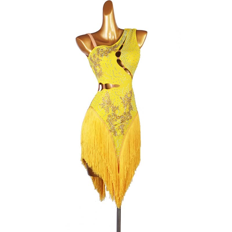 Professional Women's Fringe Latin Dance Dresses for Cha Cha, Tango, Ballroom Competitions