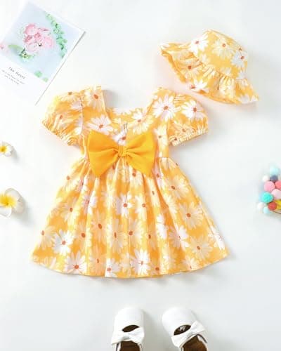 Sweetabby Boho Girl Summer Dress Ruffle Sundress