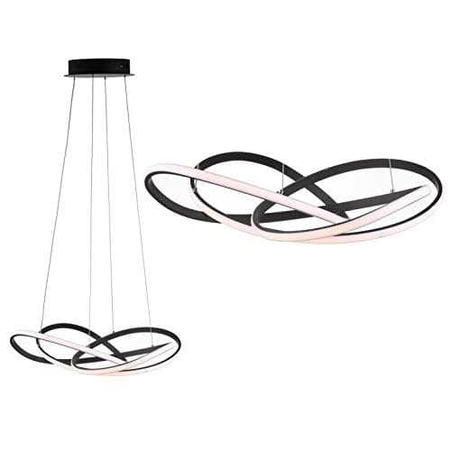 Jonathan Y JYL7219A Alexia 25" Black Dimmable Contemporary Pendant LED Dining Room Kitchen