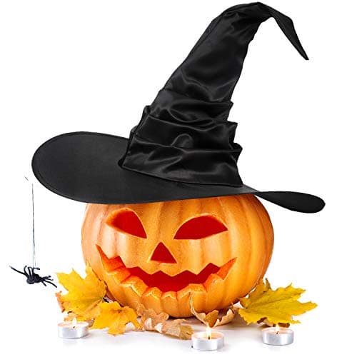 Women's Black Witch Hat Set for Halloween Cosplay Party